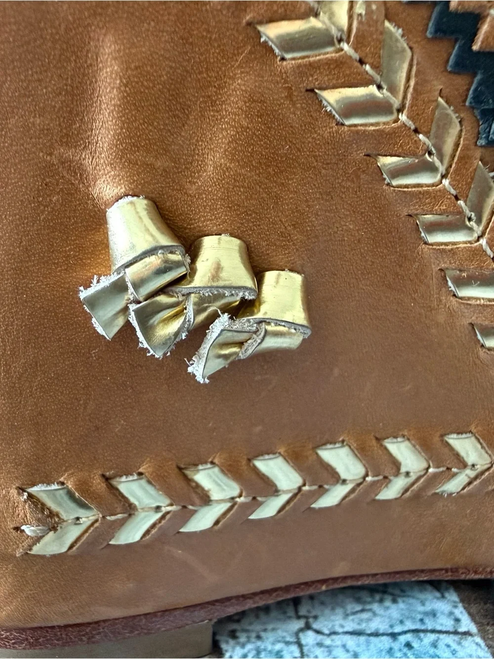 Tory Burch Gorgeous Brown Leather Wedge Sandals with Gold Accents Size 6